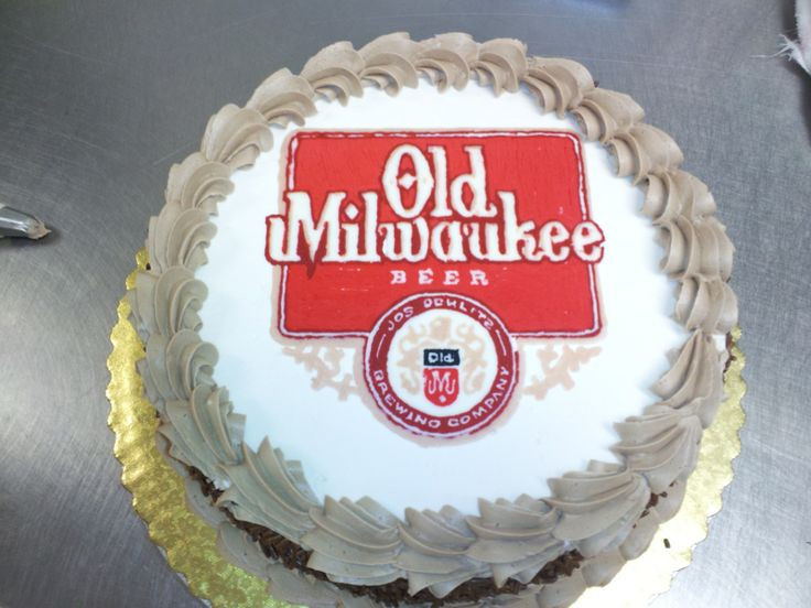 Birthday Cakes Milwaukee
 Old Milwaukee beer cake butter cream transfer