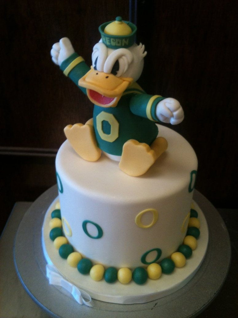 Birthday Cakes Portland
 Oregon Ducks Cake by Spudnuts on deviantART