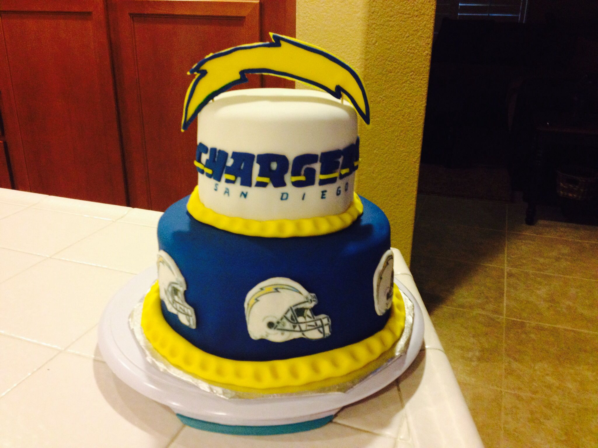 Birthday Cakes San Diego
 Chargers cake Sports cakes
