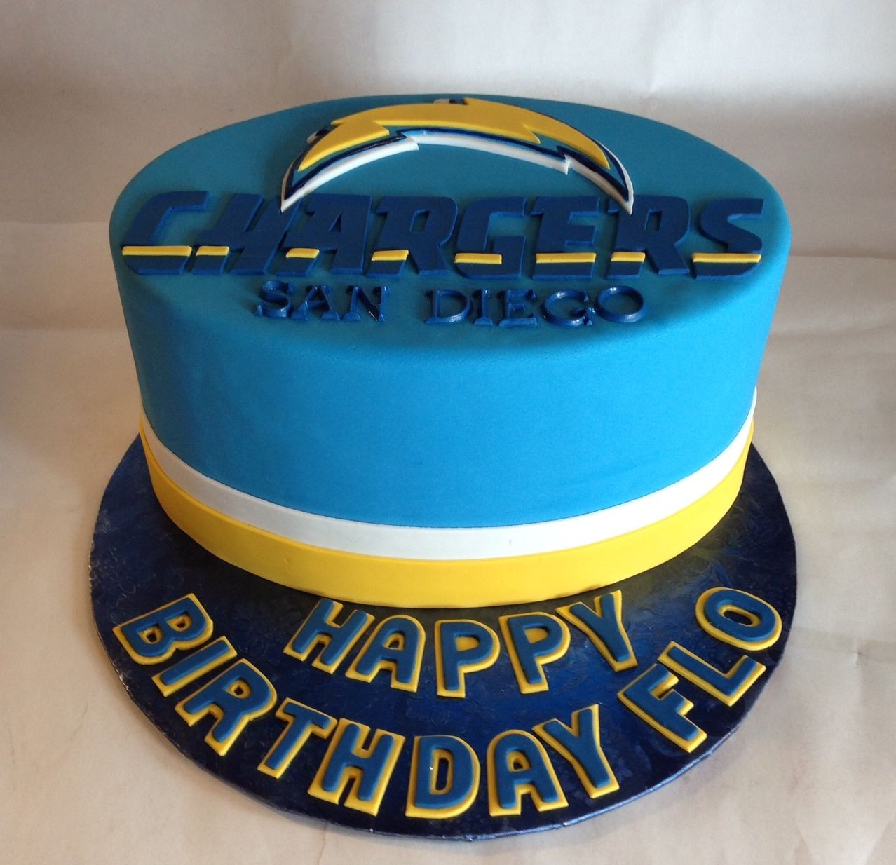 Birthday Cakes San Diego
 San Diego Chargers fondant cake