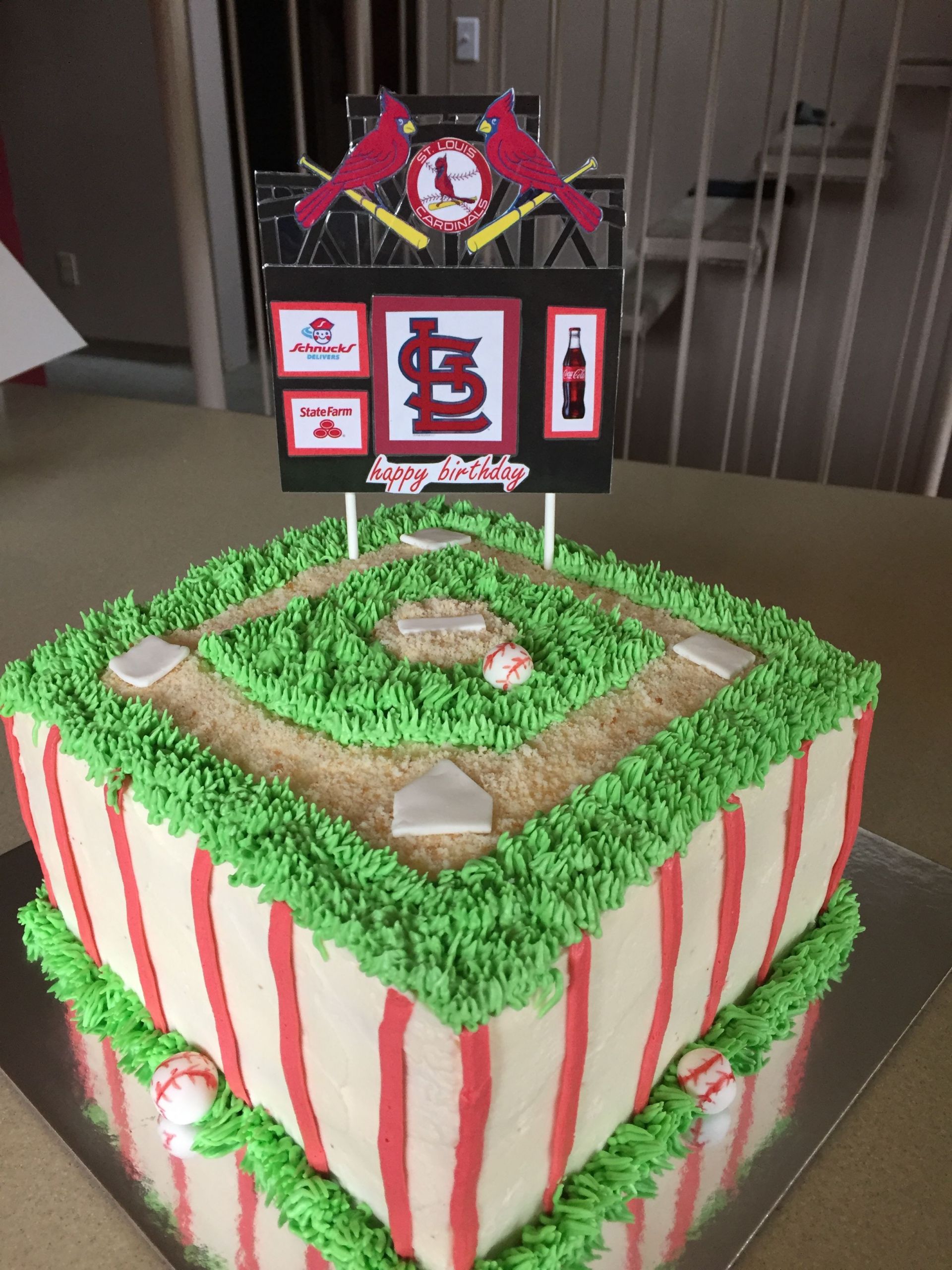 Birthday Cakes St Louis
 St Louis cardinal cake