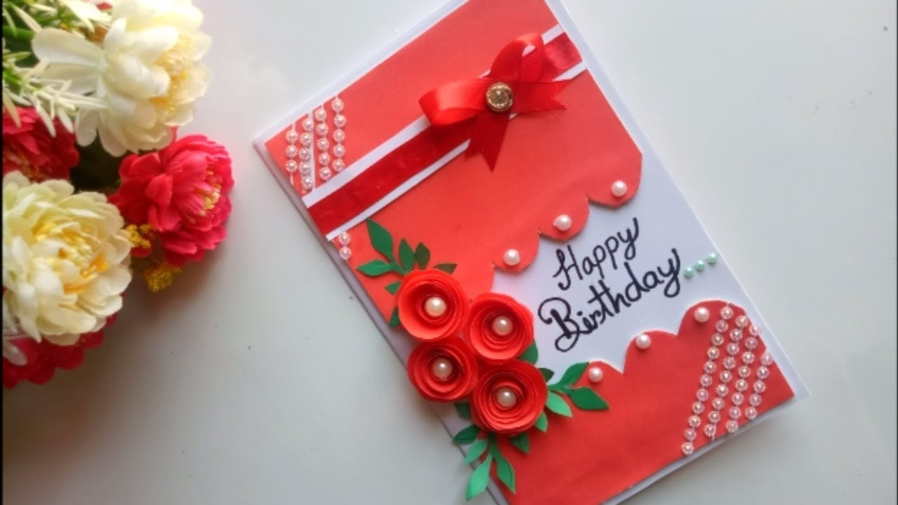 Birthday Card Decorations
 Beautiful Handmade Birthday card idea DIY Greeting Pop