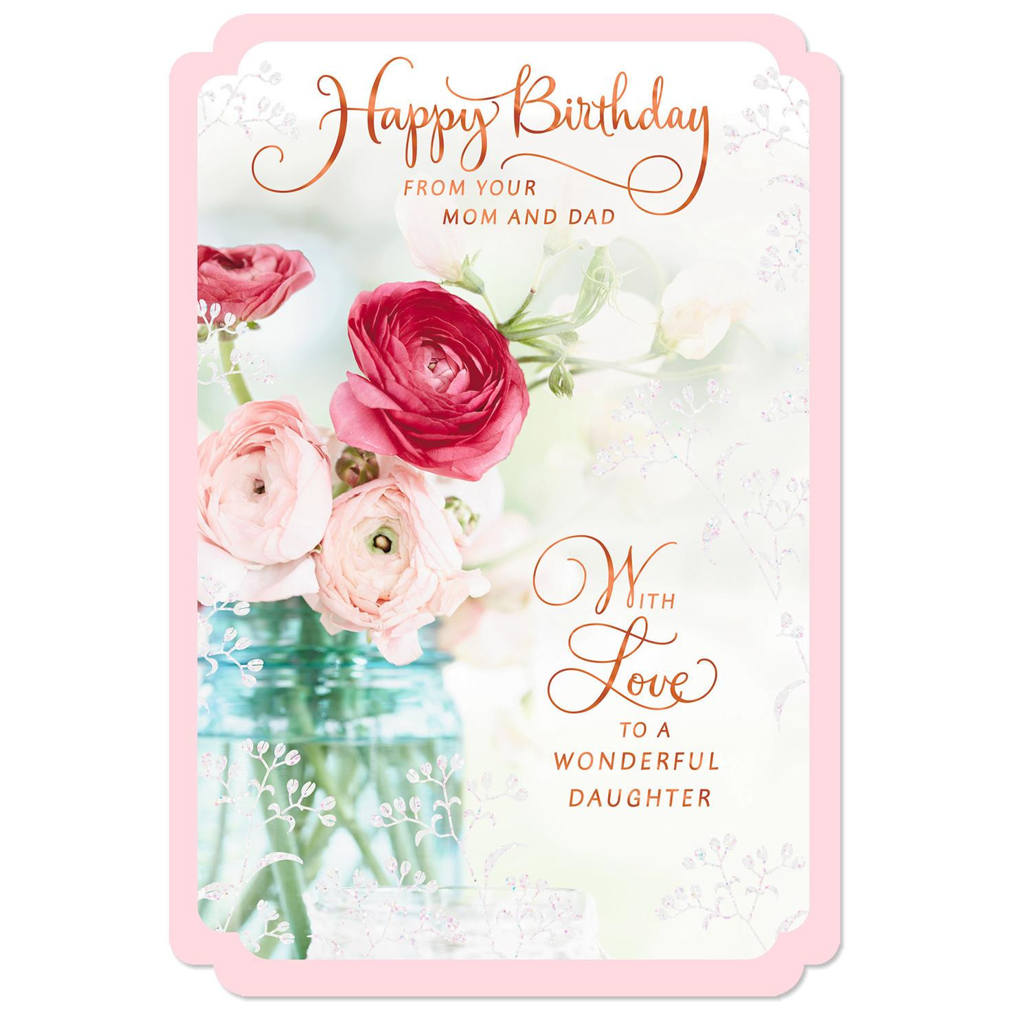 Birthday Card For Daughter
 Wishes for a Wonderful Daughter Birthday Card from Mom and