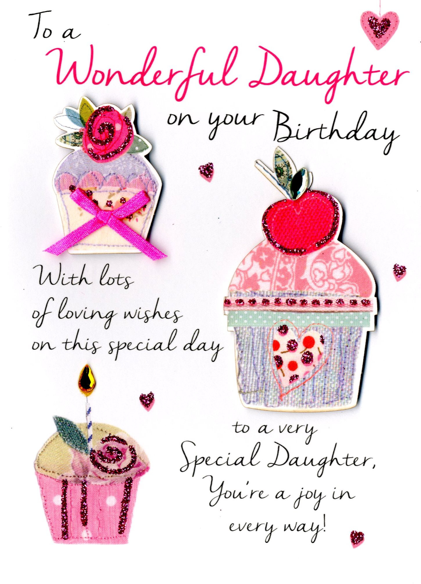 Birthday Card For Daughter
 Wonderful Daughter Birthday Greeting Card