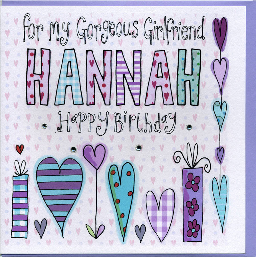 Birthday Card For Girlfriend
 personalised girlfriend birthday card by claire sowden
