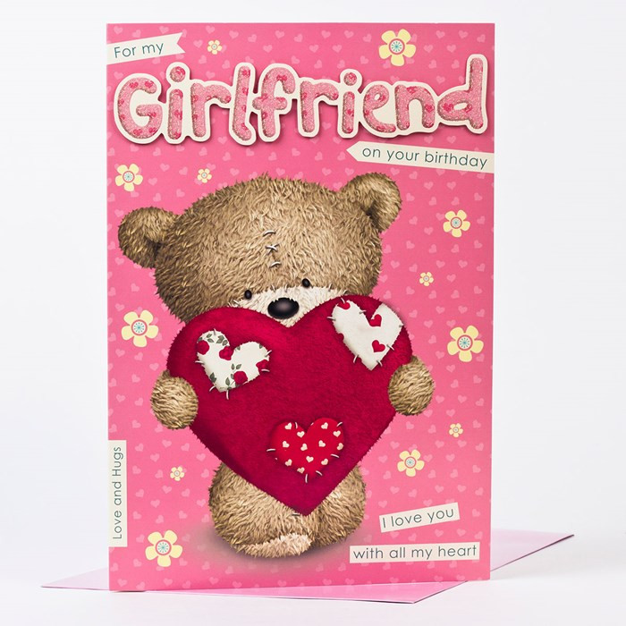 Birthday Card For Girlfriend
 Hugs Giant Birthday Card For My Girlfriend