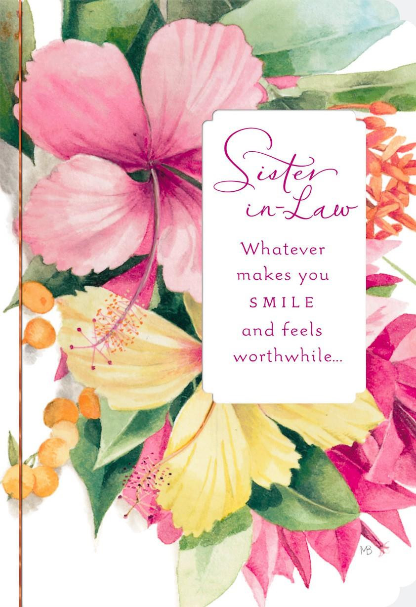Birthday Card For Sister In Law
 Makes You Smile Marjolein Bastin Birthday Card for Sister