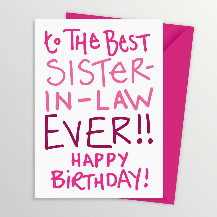 Birthday Card For Sister In Law
 sister in law birthday card by a is for alphabet