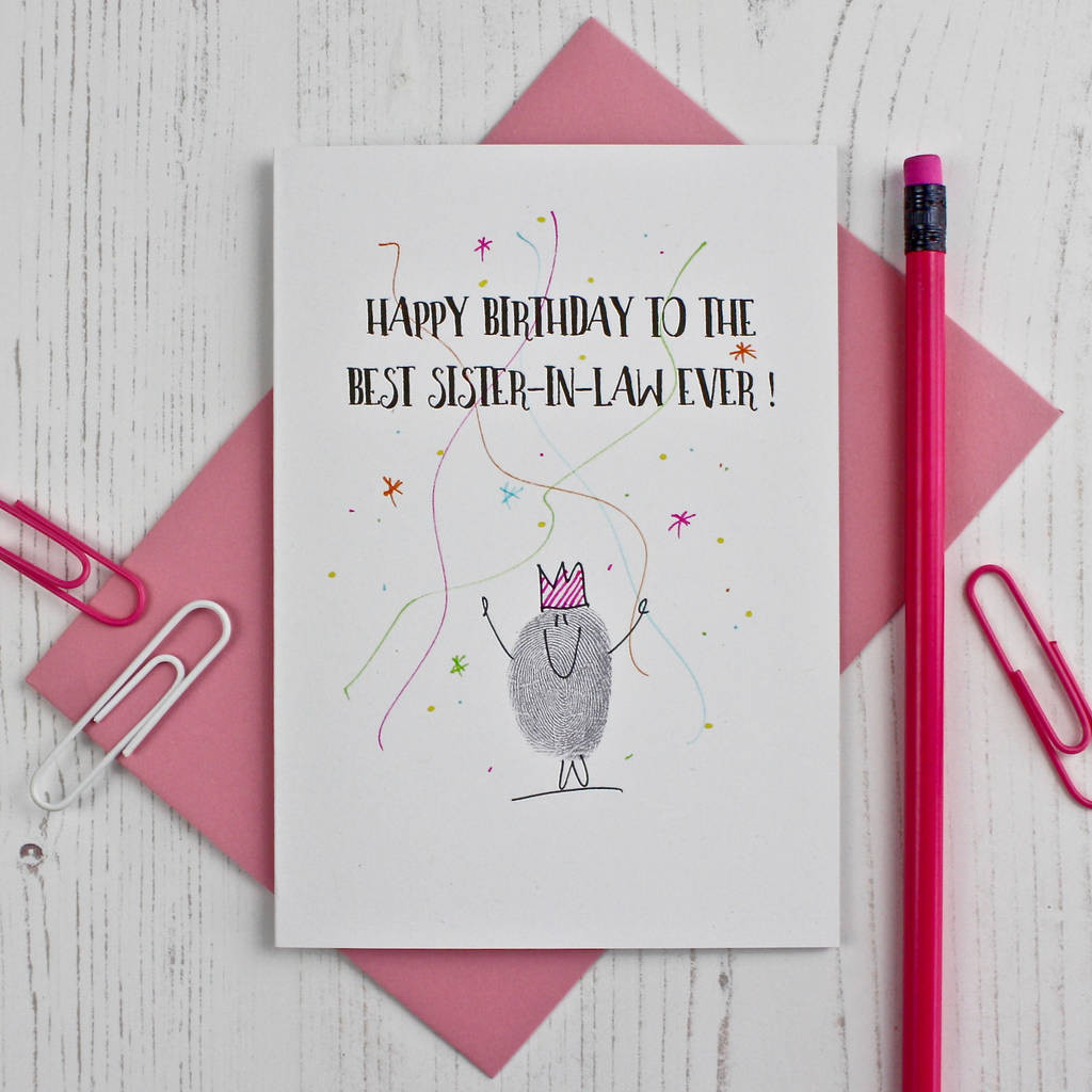 Birthday Card For Sister In Law
 sister in law birthday card by adam regester design