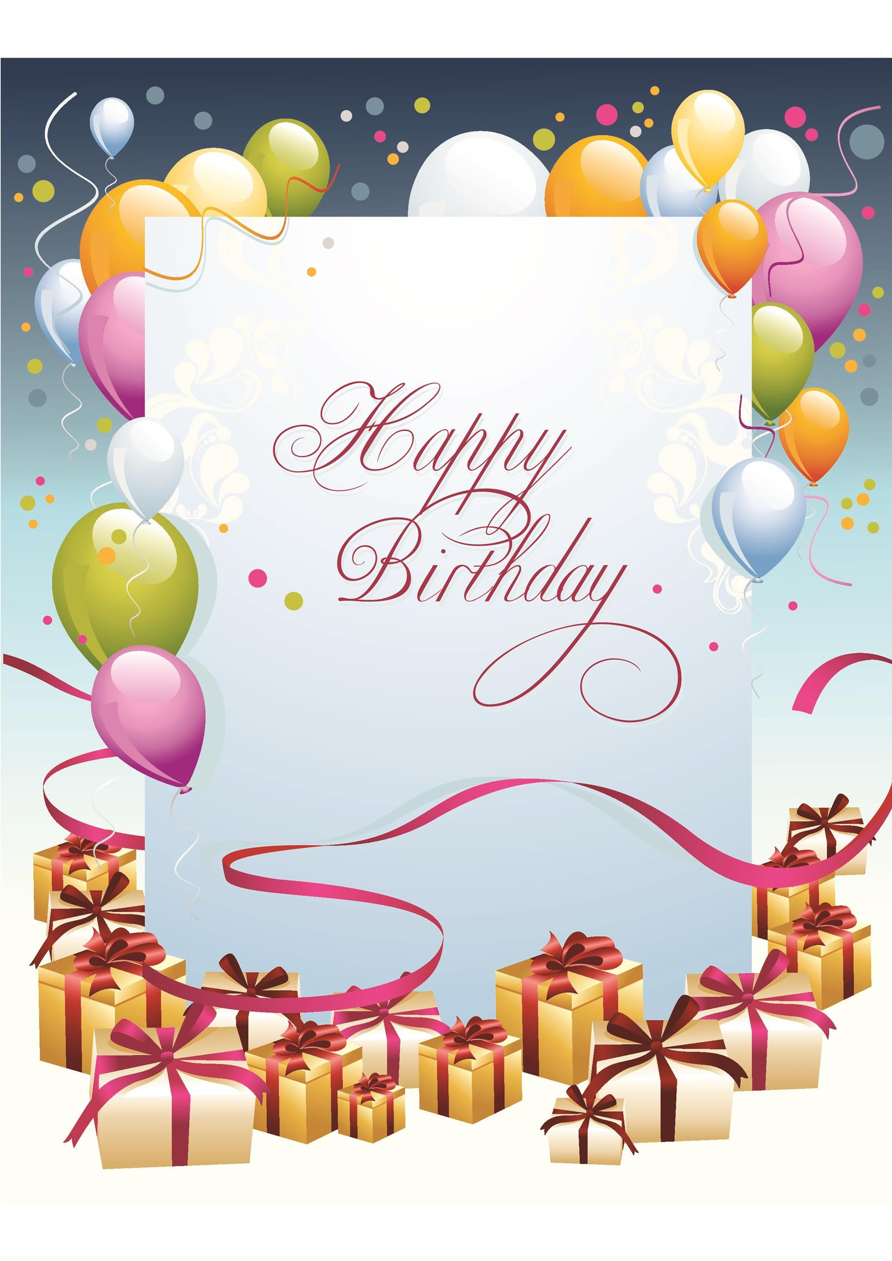 Birthday Card Online Free
 Birthday Gift Card Template Printable
