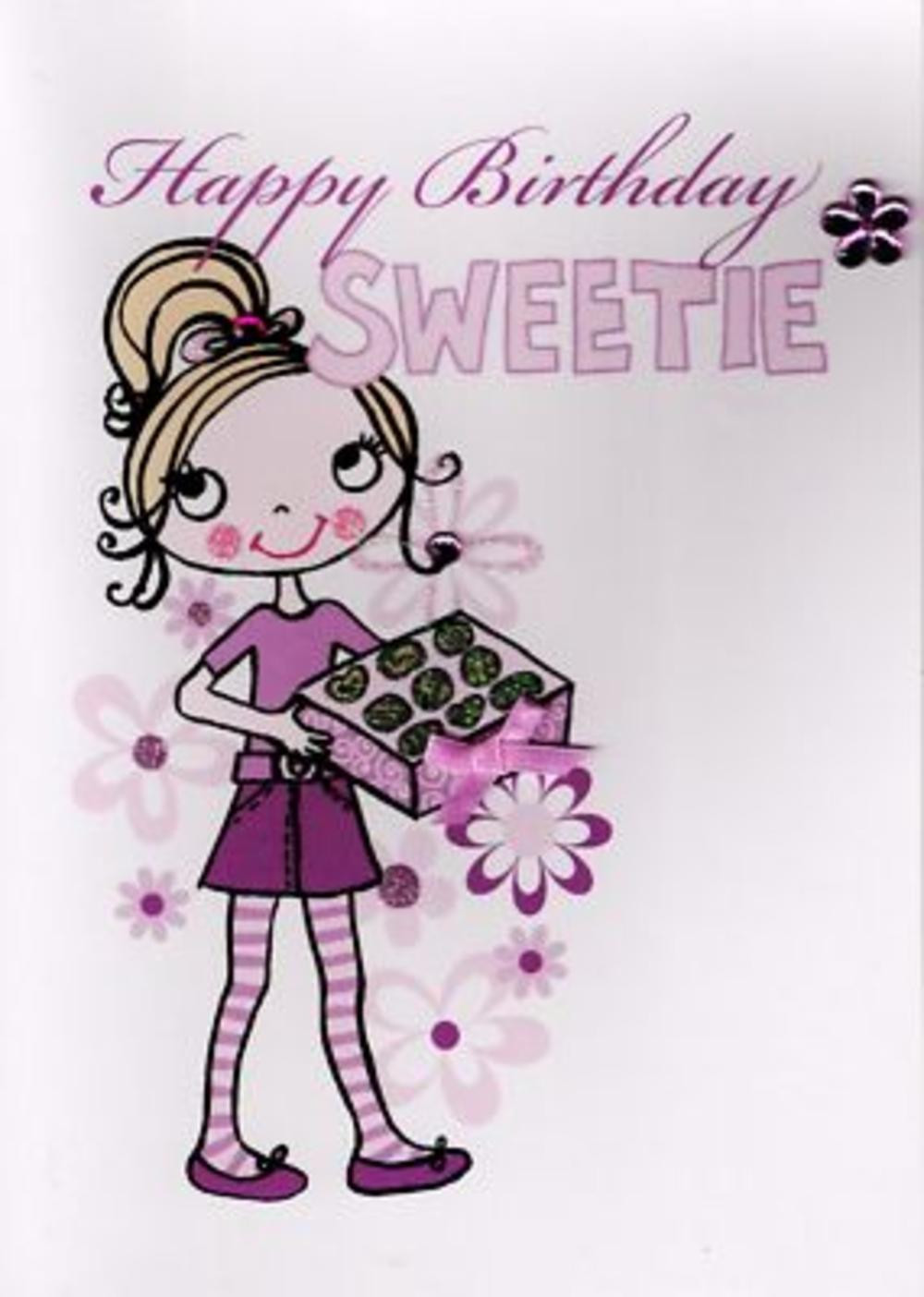 Birthday Cards For Girls
 Kids Girls Sweetie Birthday Card Cards