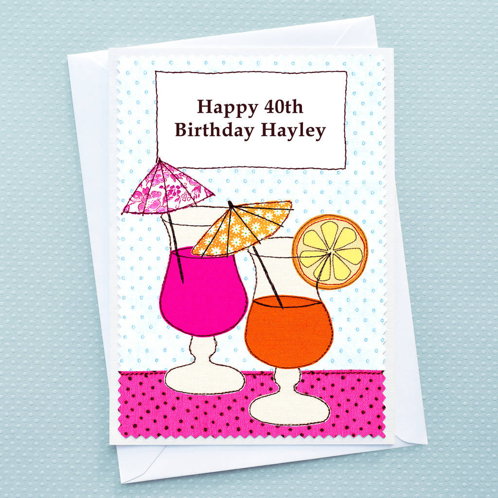 Birthday Cards For Girls
 cocktails Girls Personalised Birthday Card By Jenny
