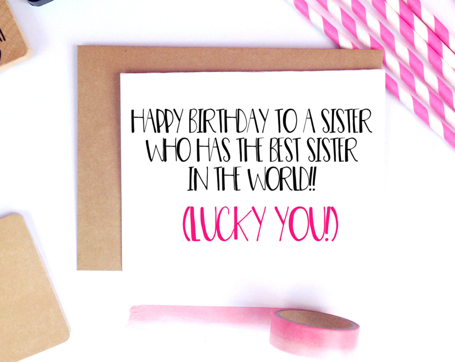 Birthday Cards For Sister Funny
 Funny Sister Birthday Card For Her Sister Birthday Gift