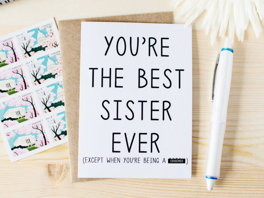 Birthday Cards For Sister Funny
 Funny Sister Birthday Card Card for Sister You re The
