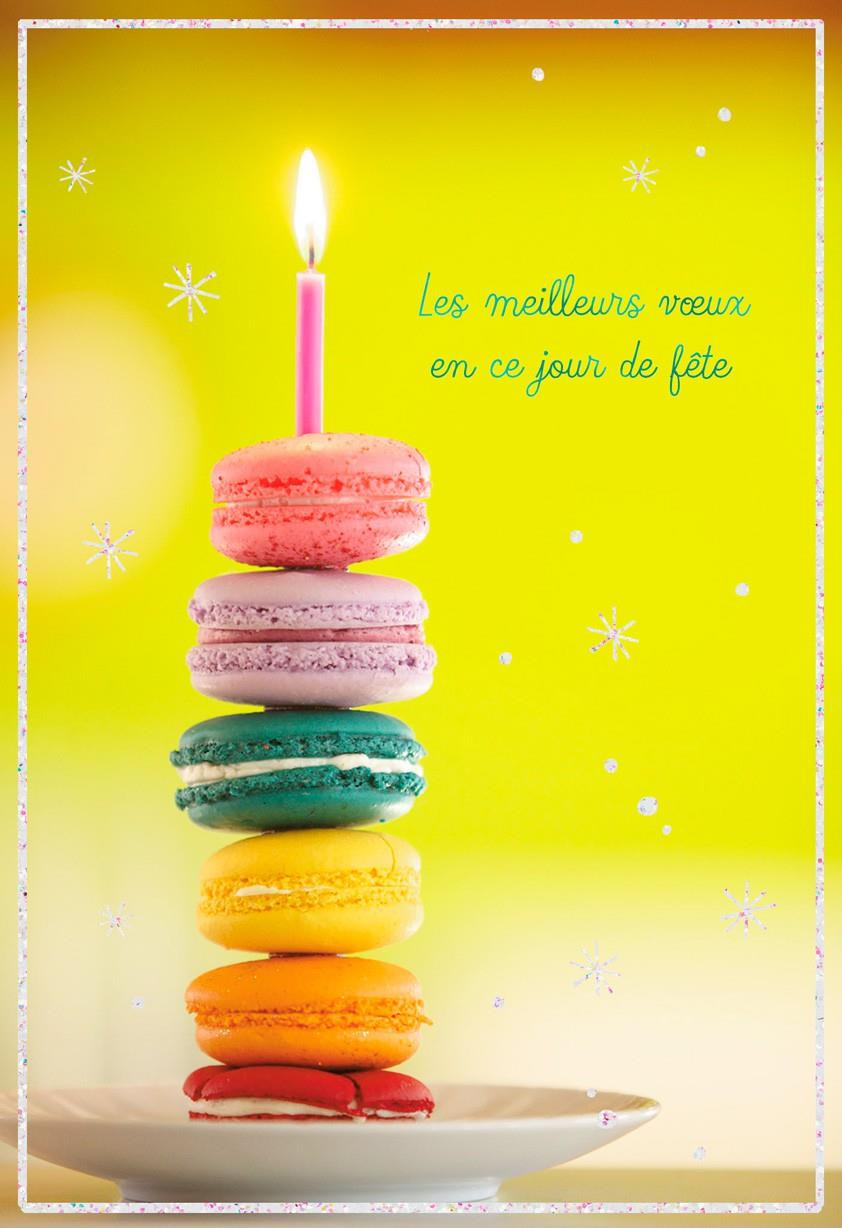 Birthday Cards Wishes
 Macarons French Language Birthday Card Greeting Cards