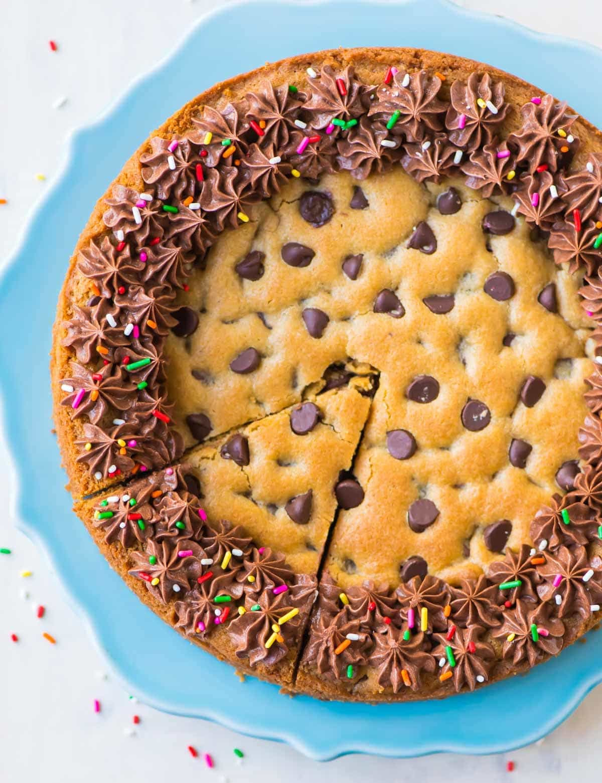 Birthday Cookie Cake Recipe
 Cookie Cake Easy Recipe from Scratch WellPlated