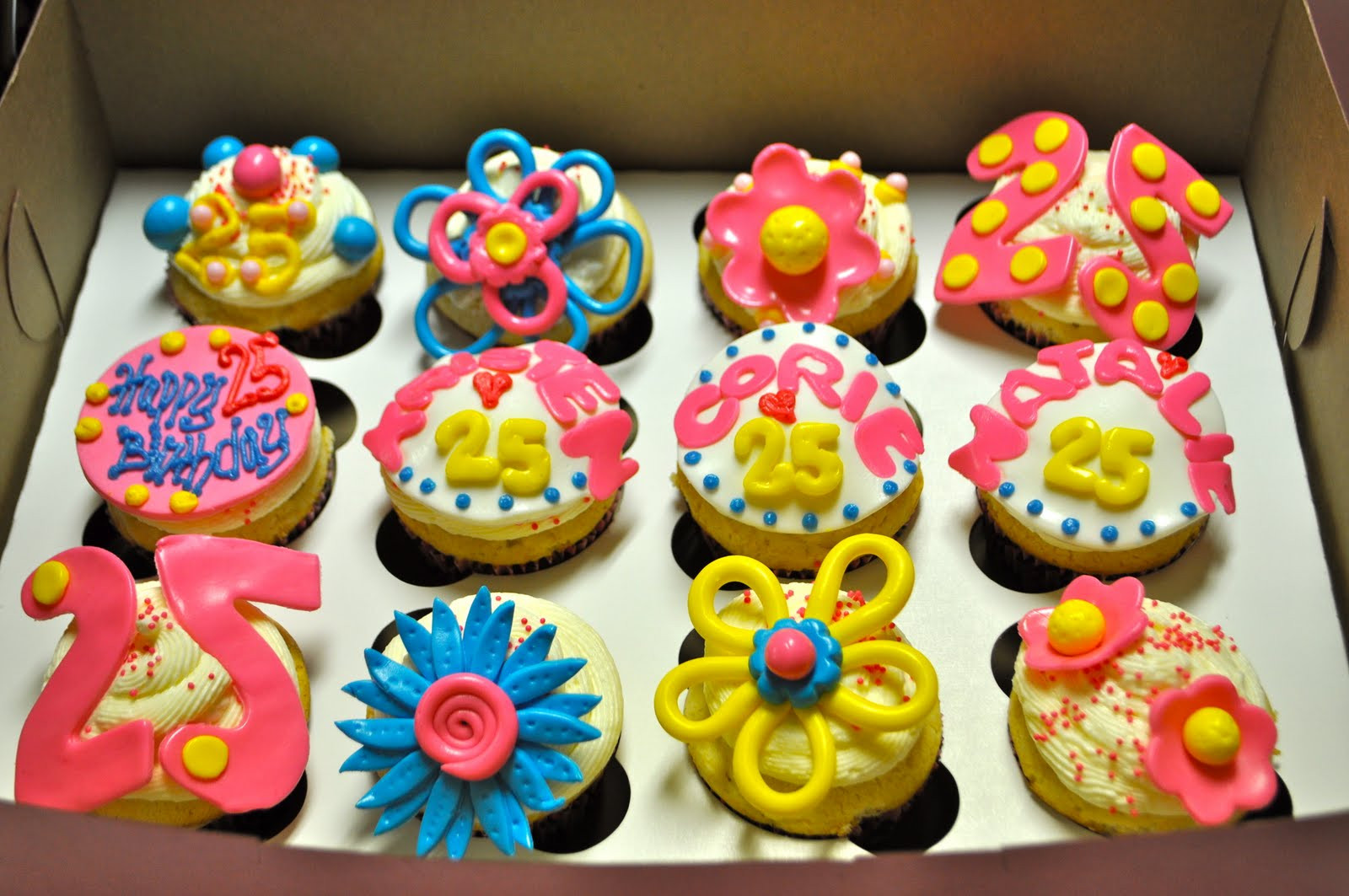 Birthday Cupcake Ideas
 Leah s Sweet Treats 25th Birthday Cupcakes
