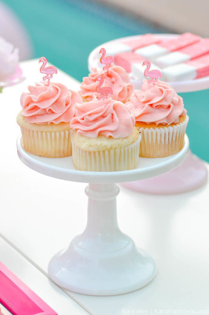 Birthday Cupcake Ideas
 Kara s Party Ideas Flamingo Pool Art Summer Birthday