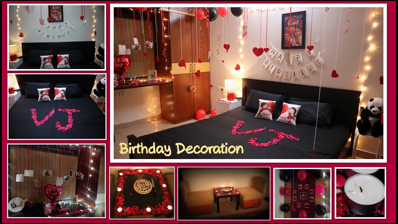 Birthday Decoration Ideas For Husband
 Birthday Decoration Ideas at home Surprise Decoration for