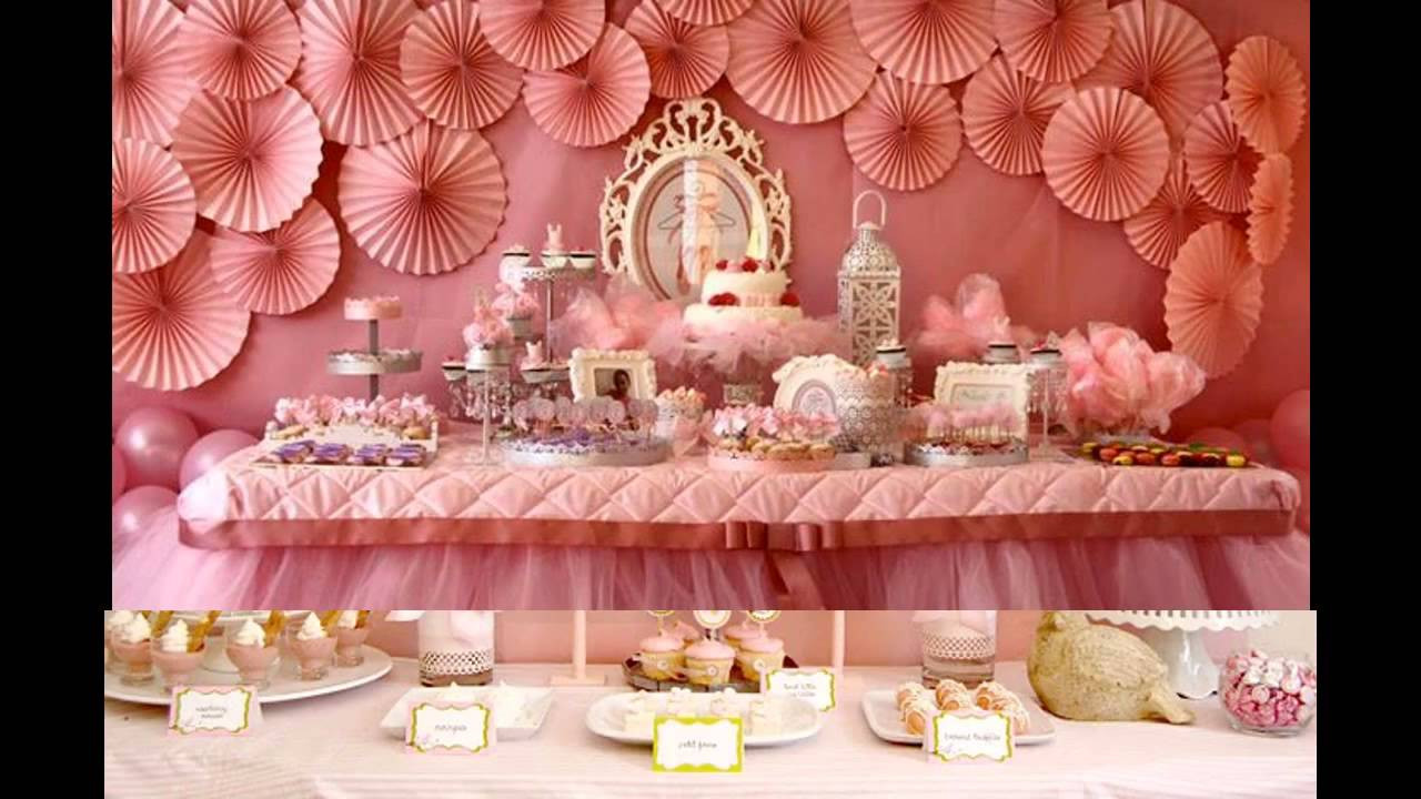 Birthday Decorations For Girls
 Baby girl birthday party themes decorations at home