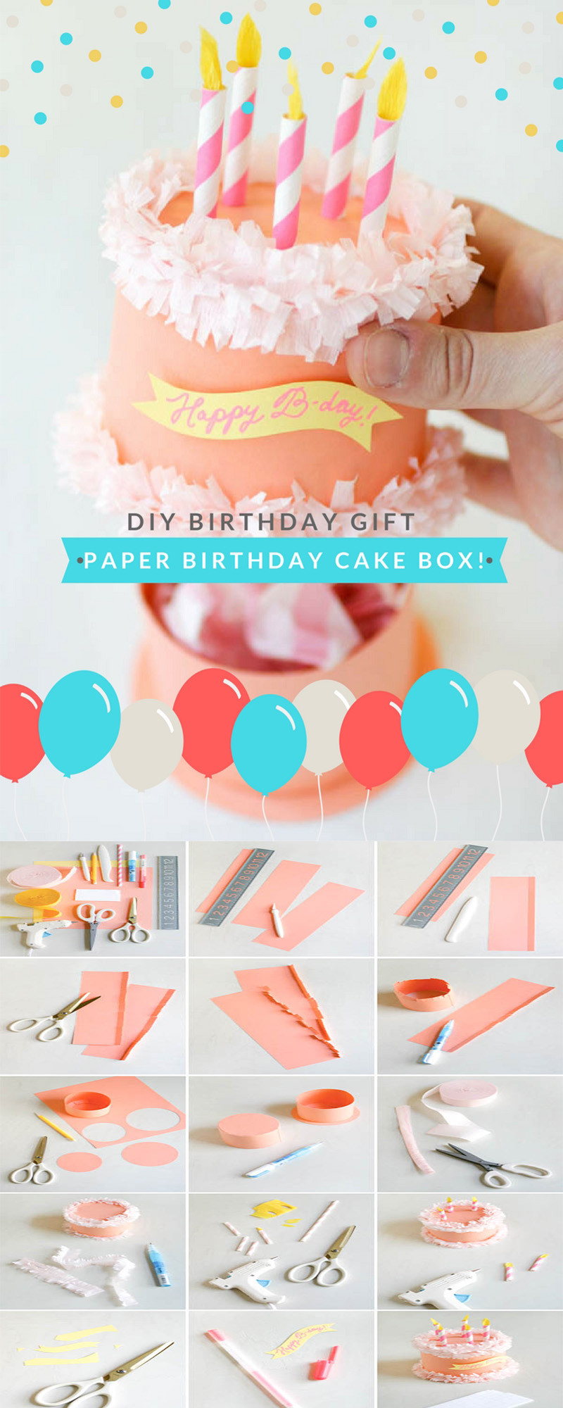 Birthday DIY Gifts
 DIY Gift Ideas for Your Boyfriend Paper Birthday Cake Box