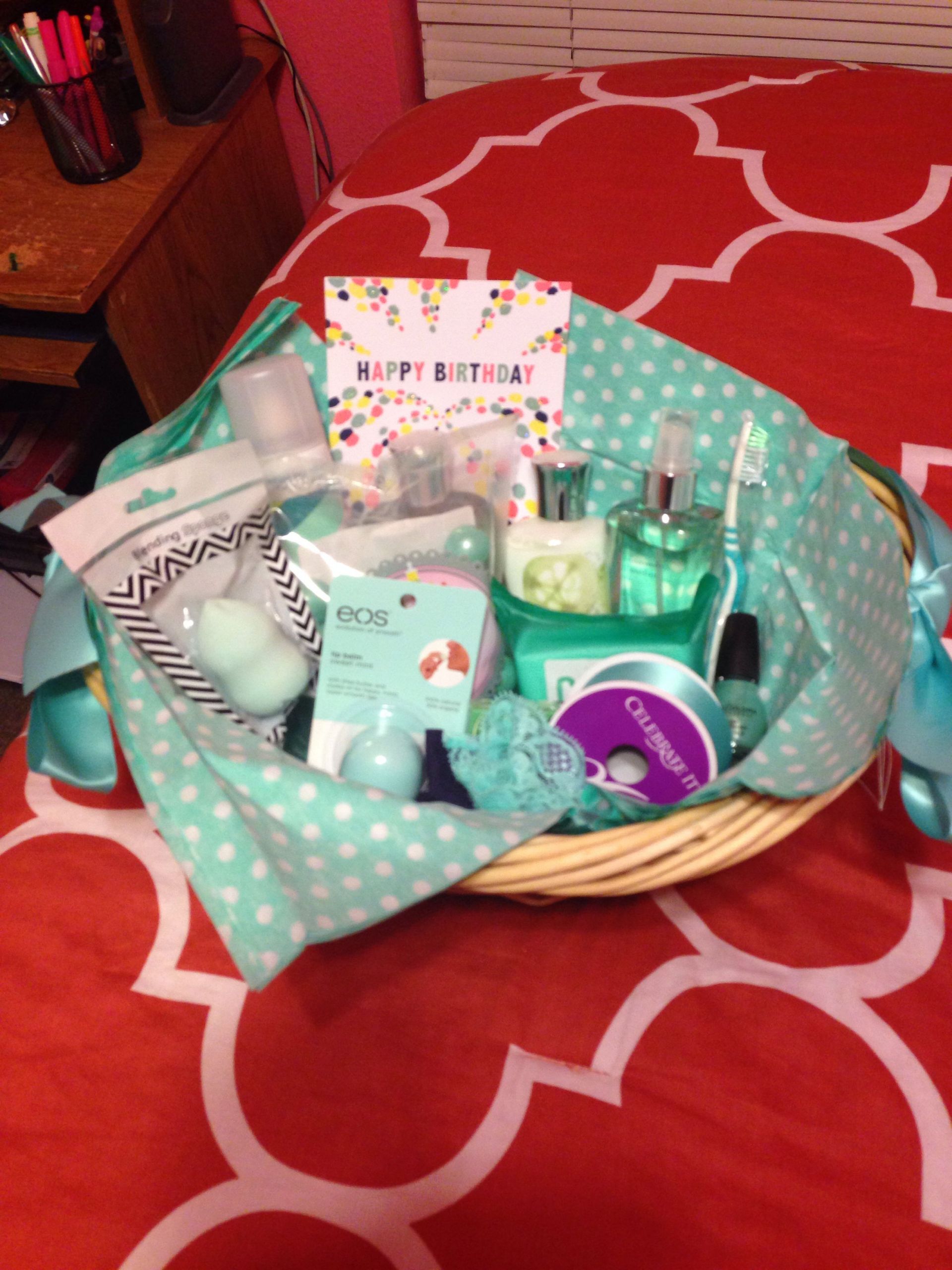 Birthday Gift Basket Ideas
 Color themed t basket for a birthday 24 diy birthday