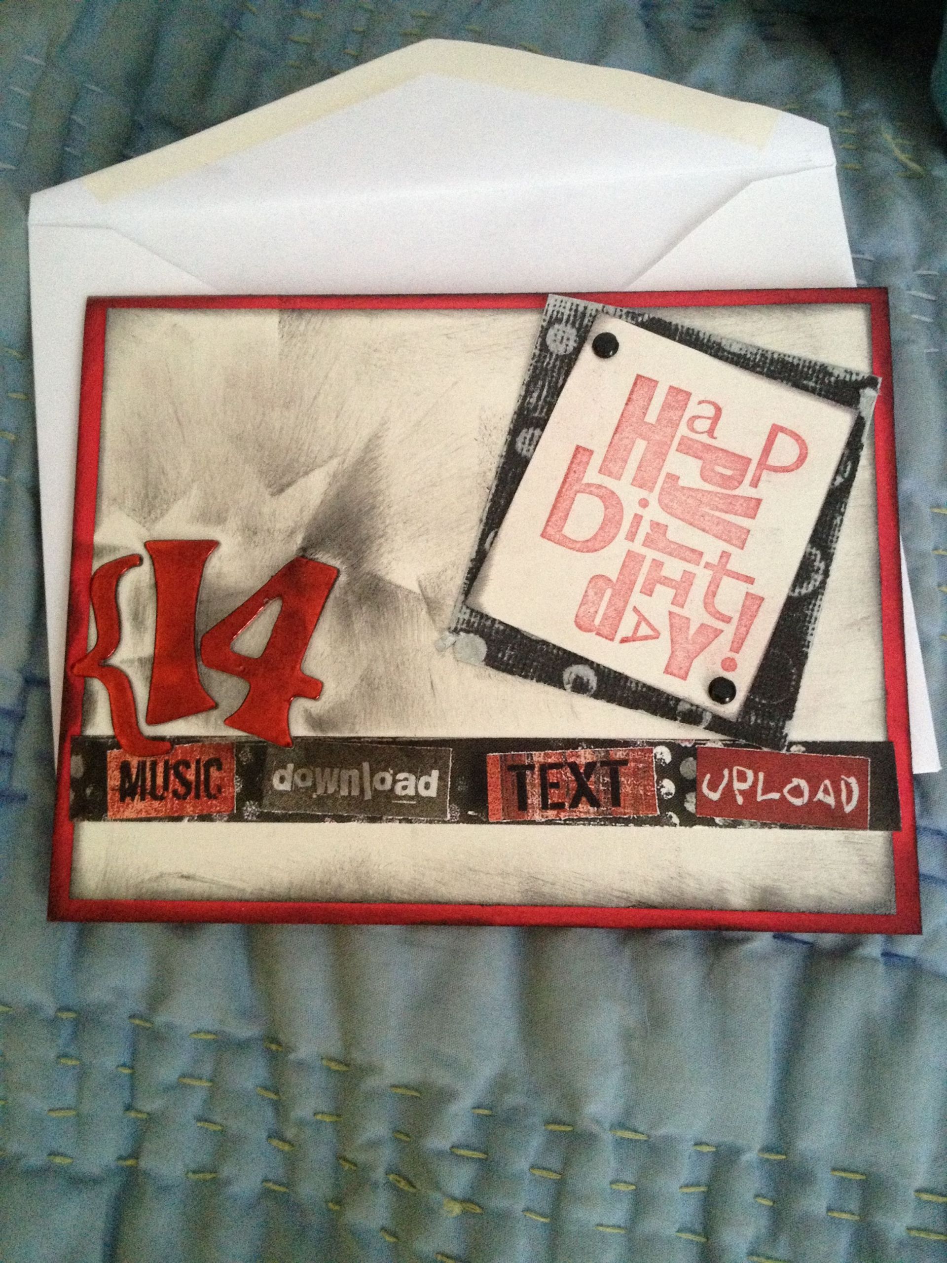 Birthday Gift Ideas For 14 Year Old Boy
 Birthday card for a 14 year old boy By Laurie With