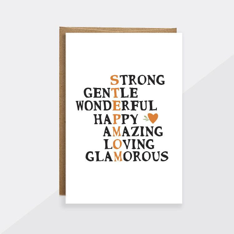 Birthday Gift Ideas For Stepmom
 Step mom card birthday funny mothers day card from