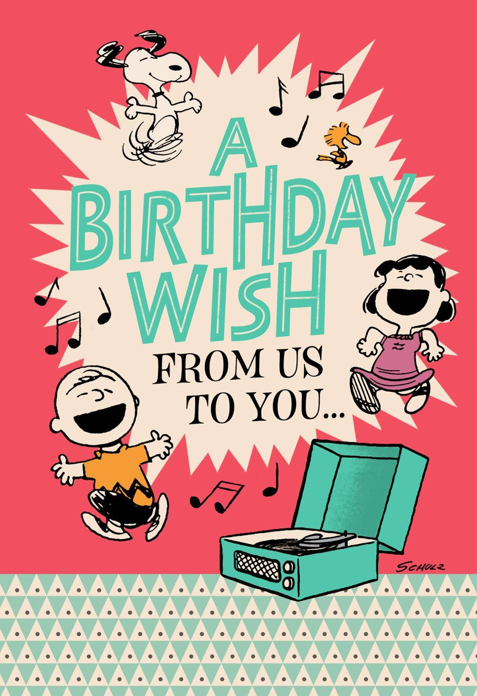 Birthday Greetings Cards
 Peanuts Happiness the Whole Year Through Birthday Card