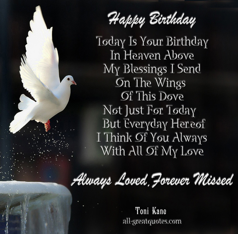 Birthday In Heaven Wishes
 Happy Birthday Quotes for People in Heaven