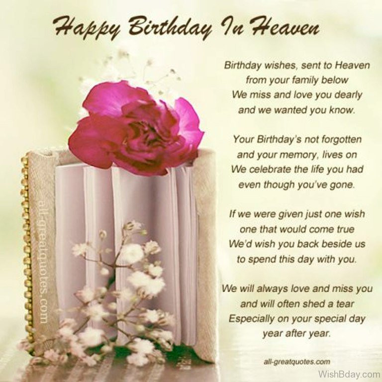 Birthday In Heaven Wishes
 11 Birthday Wishes For Someone Heaven