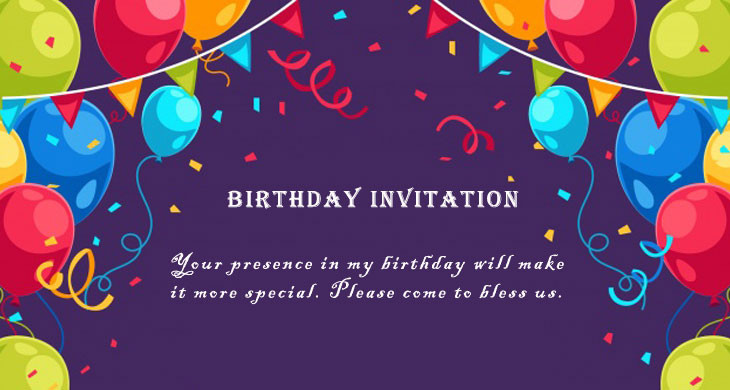 Birthday Invitation Message
 Birthday Invitation Wording Birthday Invitation Messages