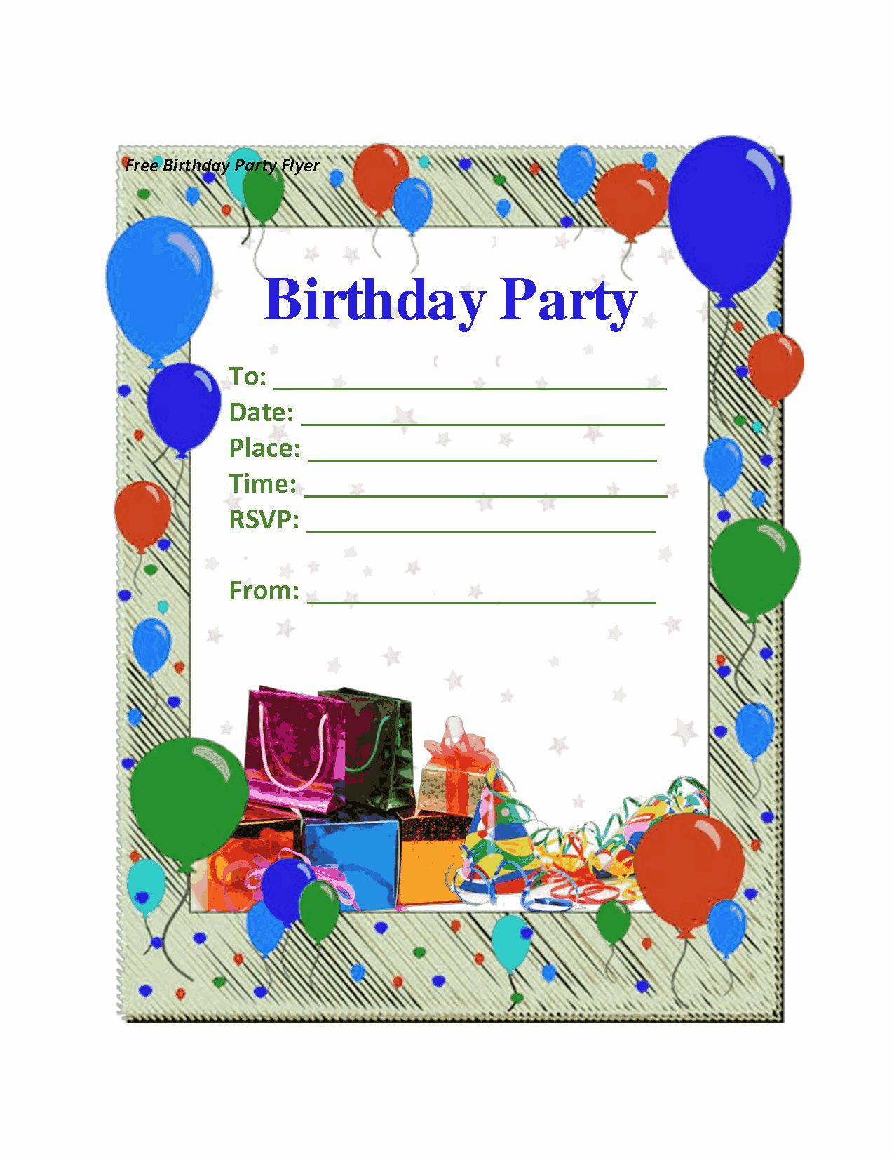 Birthday Invitation Template
 Birthday Party Invitation Template Birthday Party