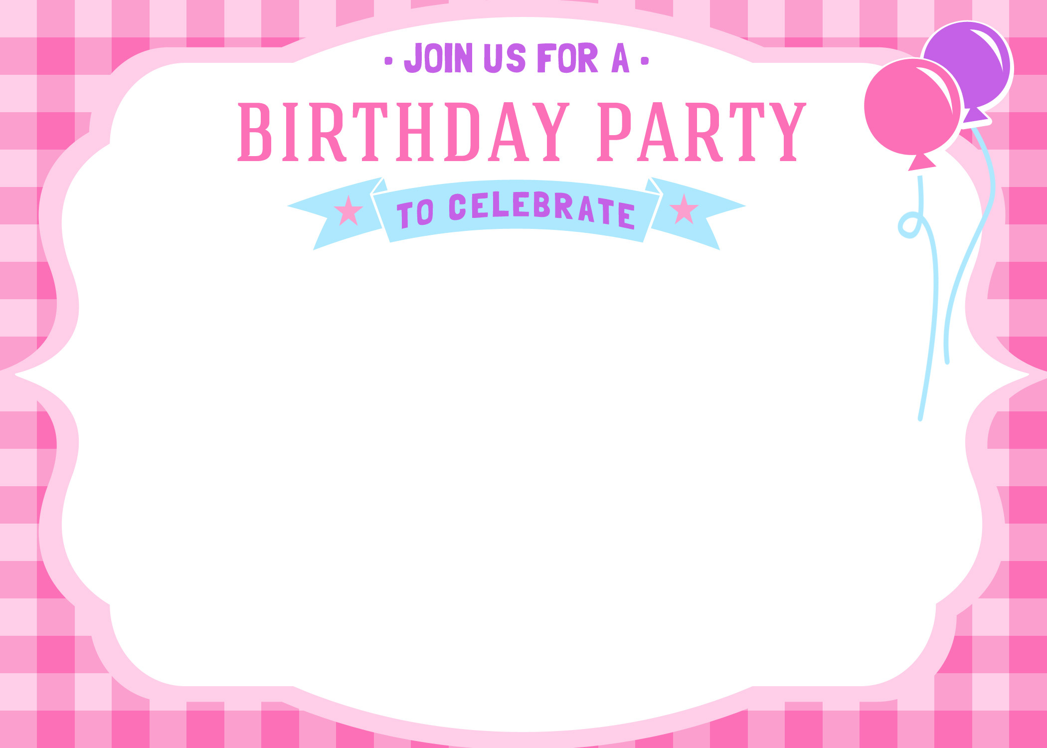 Birthday Invitations Cards
 Free Printable Girls Birthday Invitations – FREE Printable