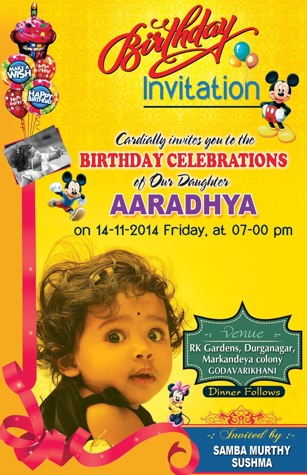 Birthday Invitations Cards
 birthday invitation card psd template free