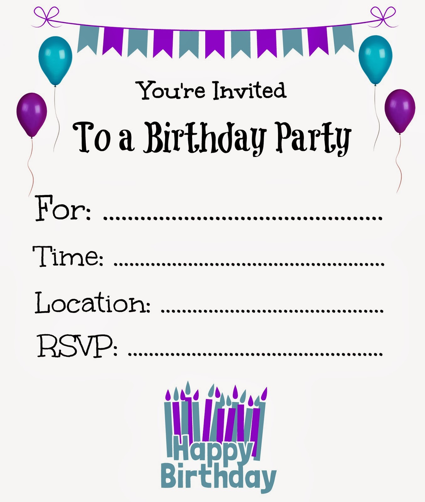 Birthday Invitations Free Printable
 It s a Princess Thing Free Printable Birthday Invitations