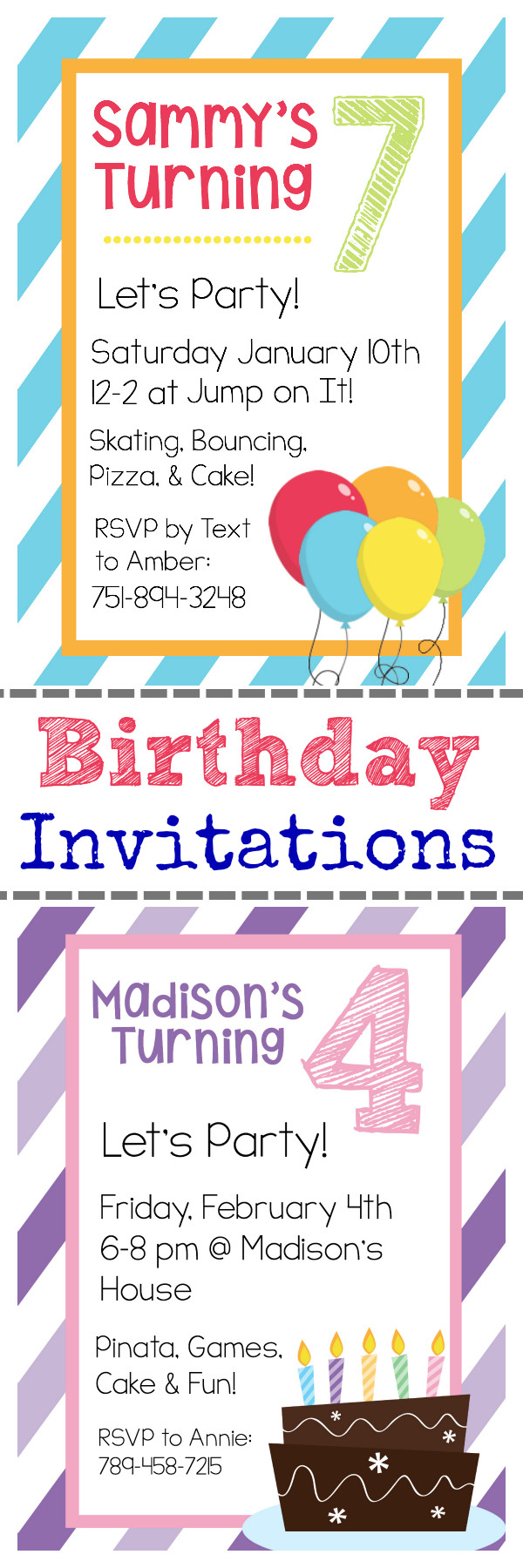 Birthday Invitations Free Printable
 Free Printable Birthday Invitation Templates