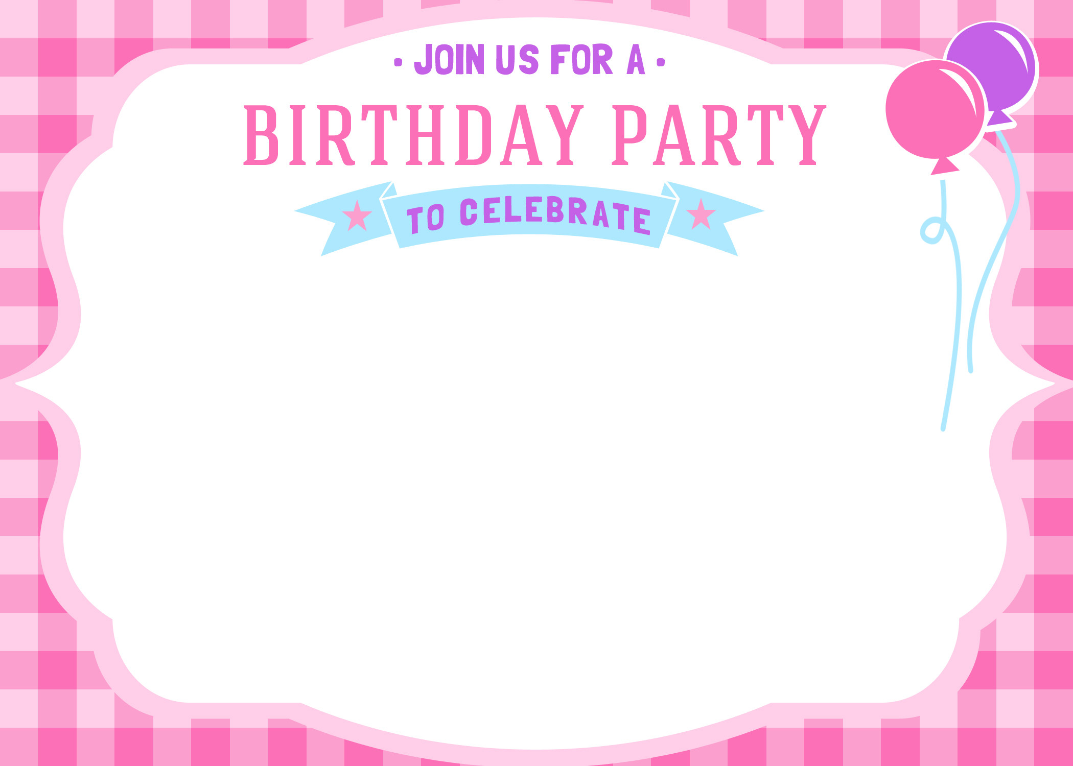 Birthday Invitations Free Printable
 Free Girls Birthday Invitation Printables