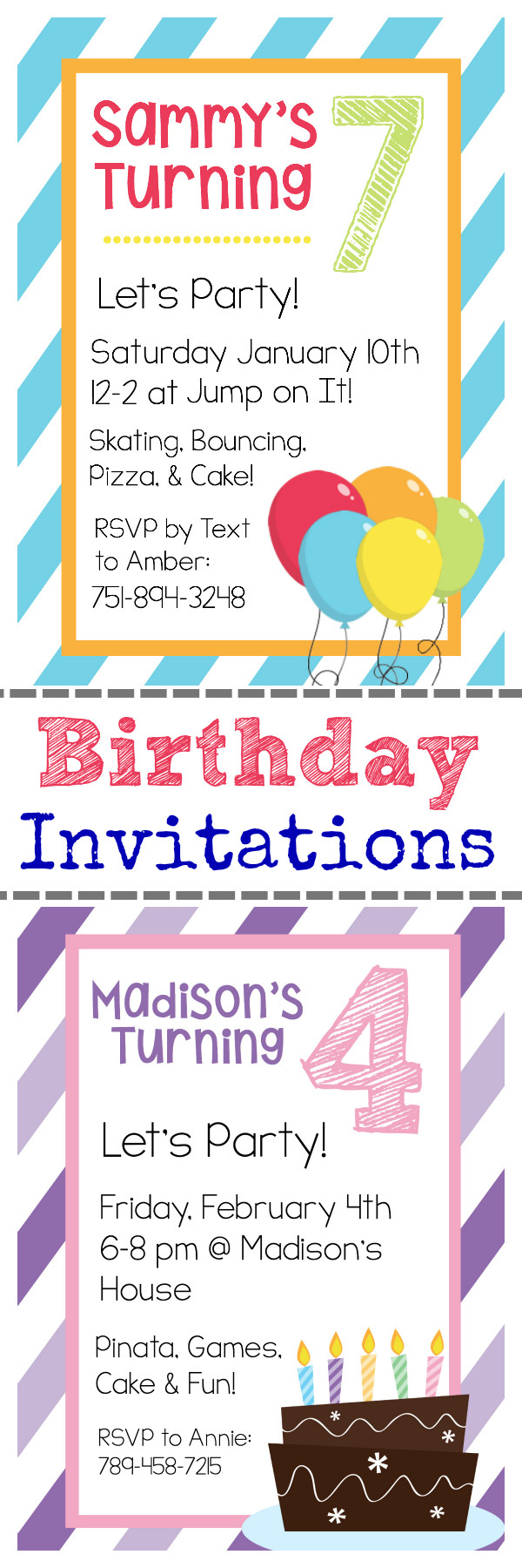 Birthday Online Invitations
 Free Printable Birthday Invitation Templates