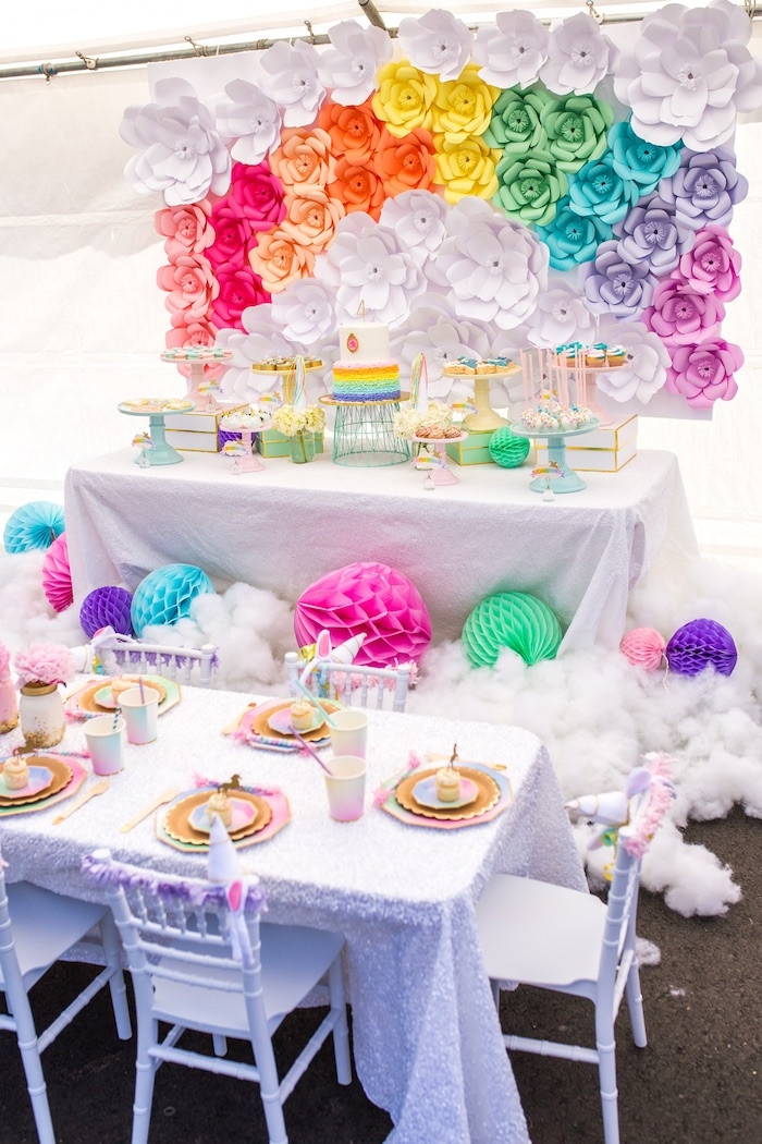 Birthday Party Decorations Pinterest
 Kara s Party Ideas Magical Unicorn Birthday Party