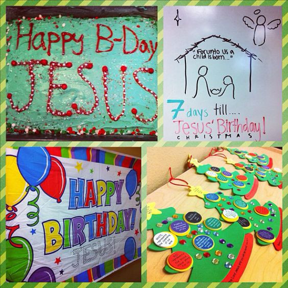 Birthday Party For Jesus Ideas
 Trees Happy birthday jesus and Sunday school on Pinterest