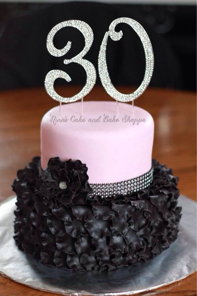 Birthday Party Ideas For 30 Year Old Woman
 Inspiring black and pink 30th birthday cake pictures for