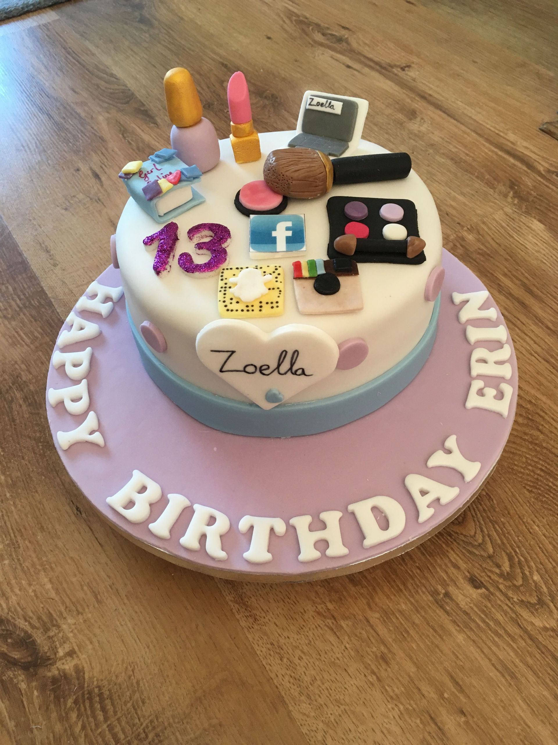 Birthday Party Ideas For A 13 Year Old Boy
 Zoella theme birthday cake for 13 year old