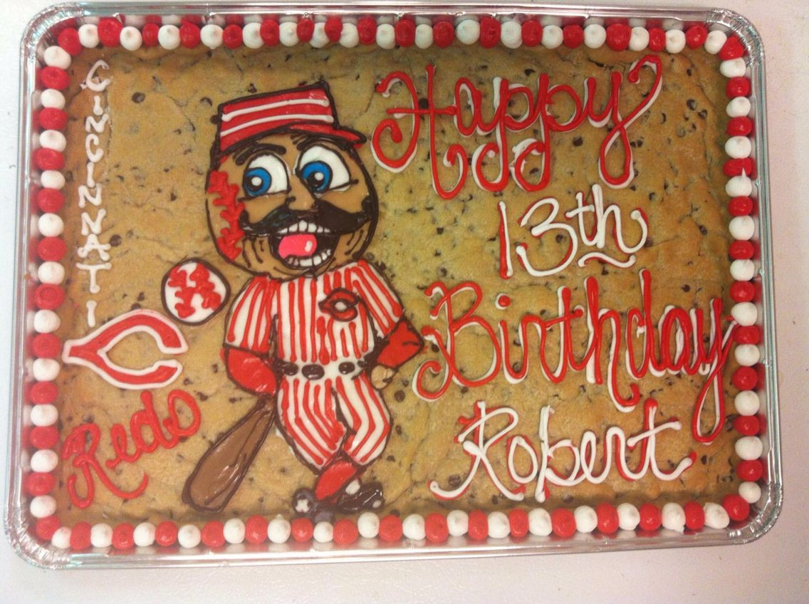 Birthday Party Ideas In Cincinnati
 Cincinnati Reds cookie cake