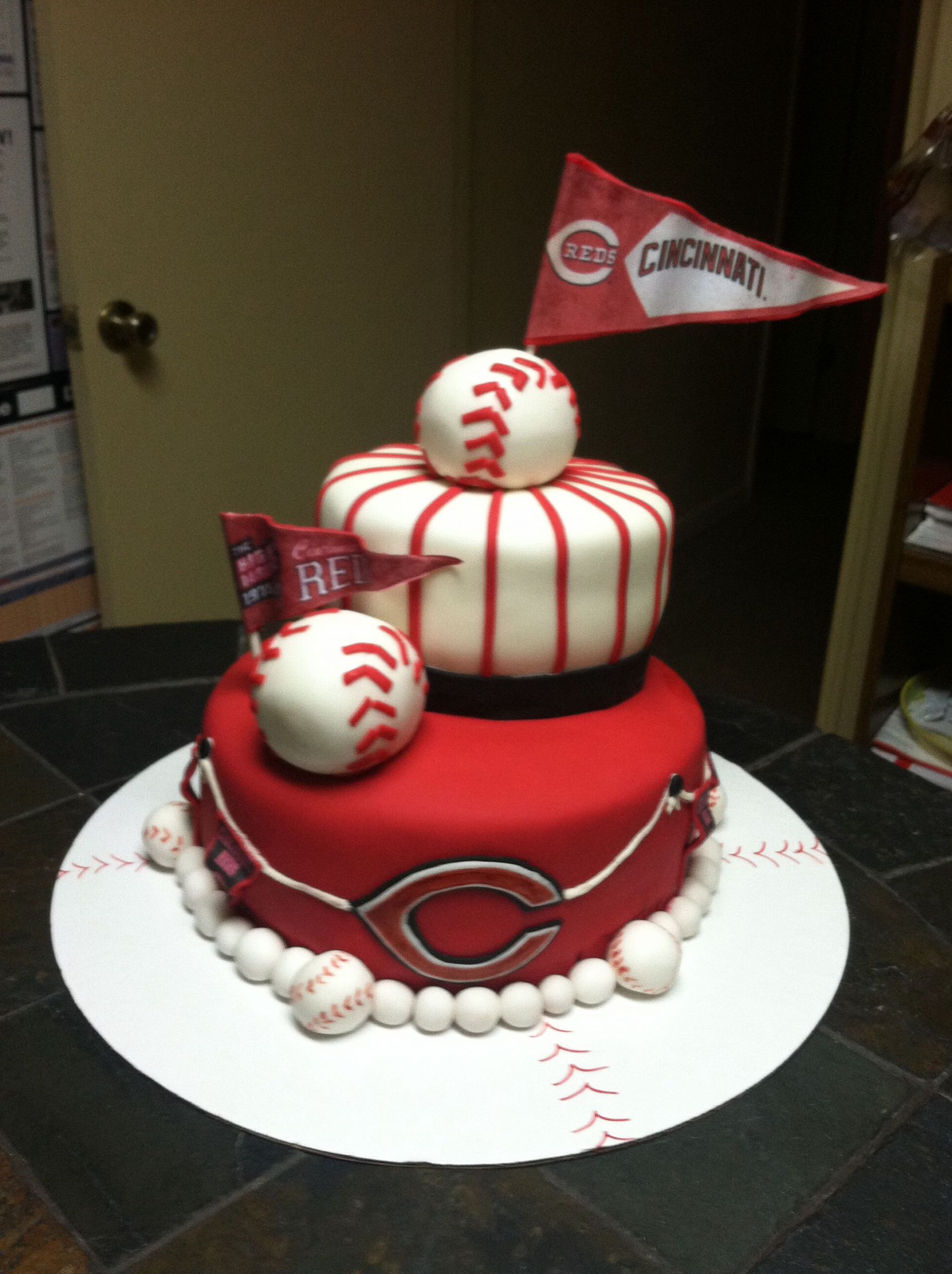 Birthday Party Ideas In Cincinnati
 Cincinnati Reds baseball birthday cake