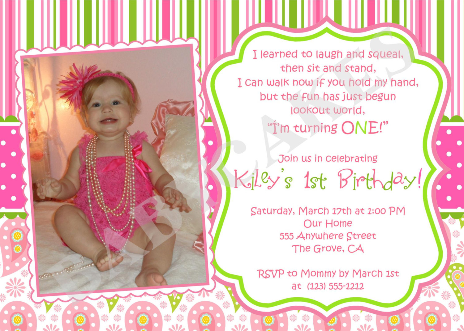 Birthday Party Invitation Wording
 First Birthday Invitation Wording Ideas – FREE Printable