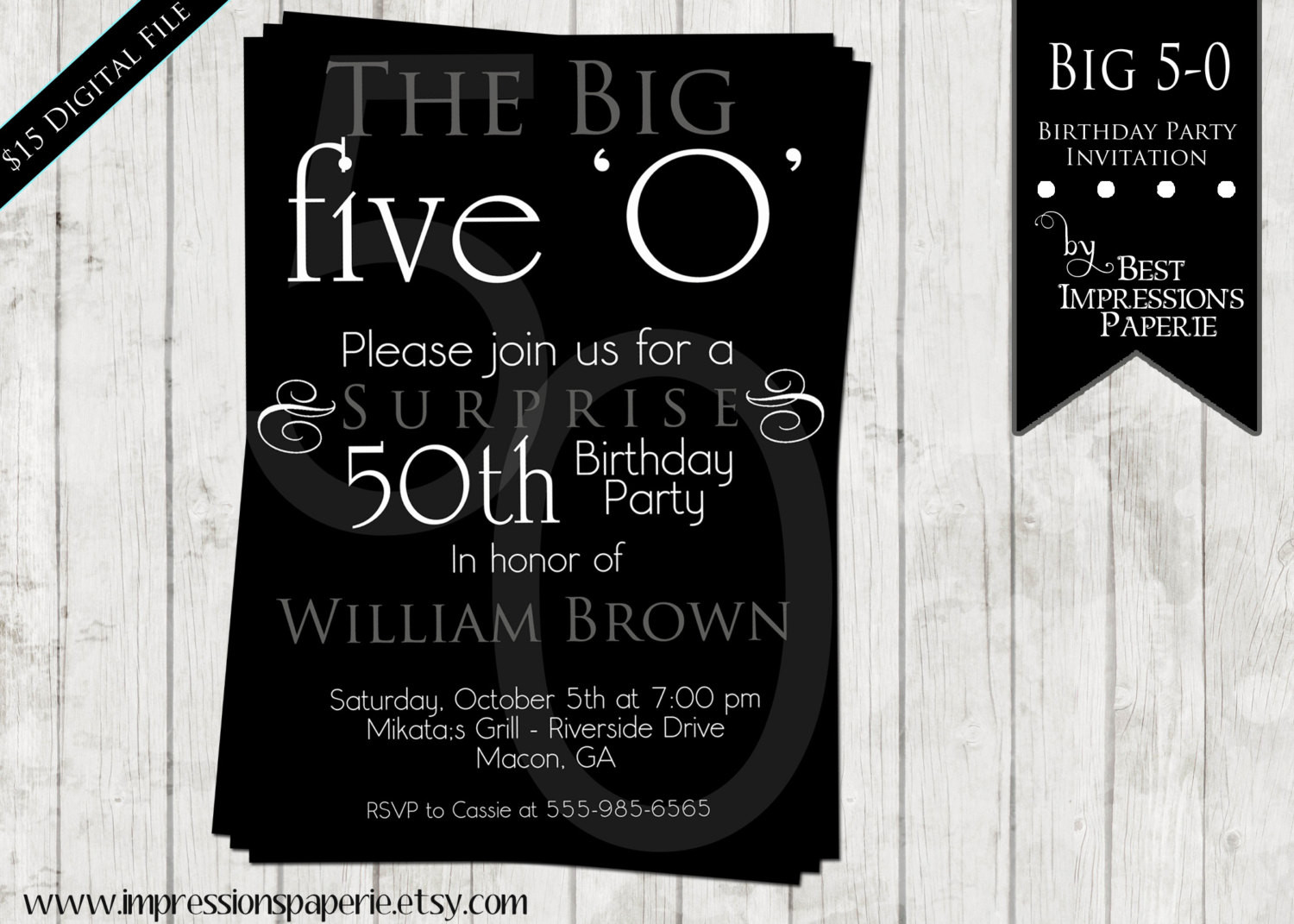 Birthday Party Invitation Wording
 50th Birthday Party Invitations For Men