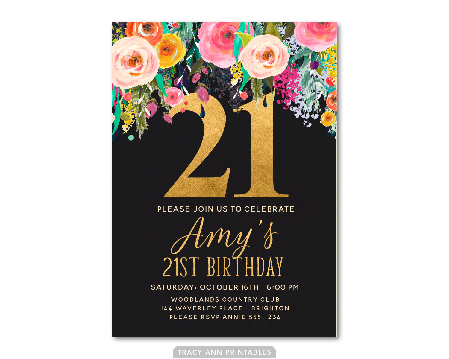 Birthday Party Invitation Wording
 FREE 21st Birthday Invitations Wording – FREE Printable