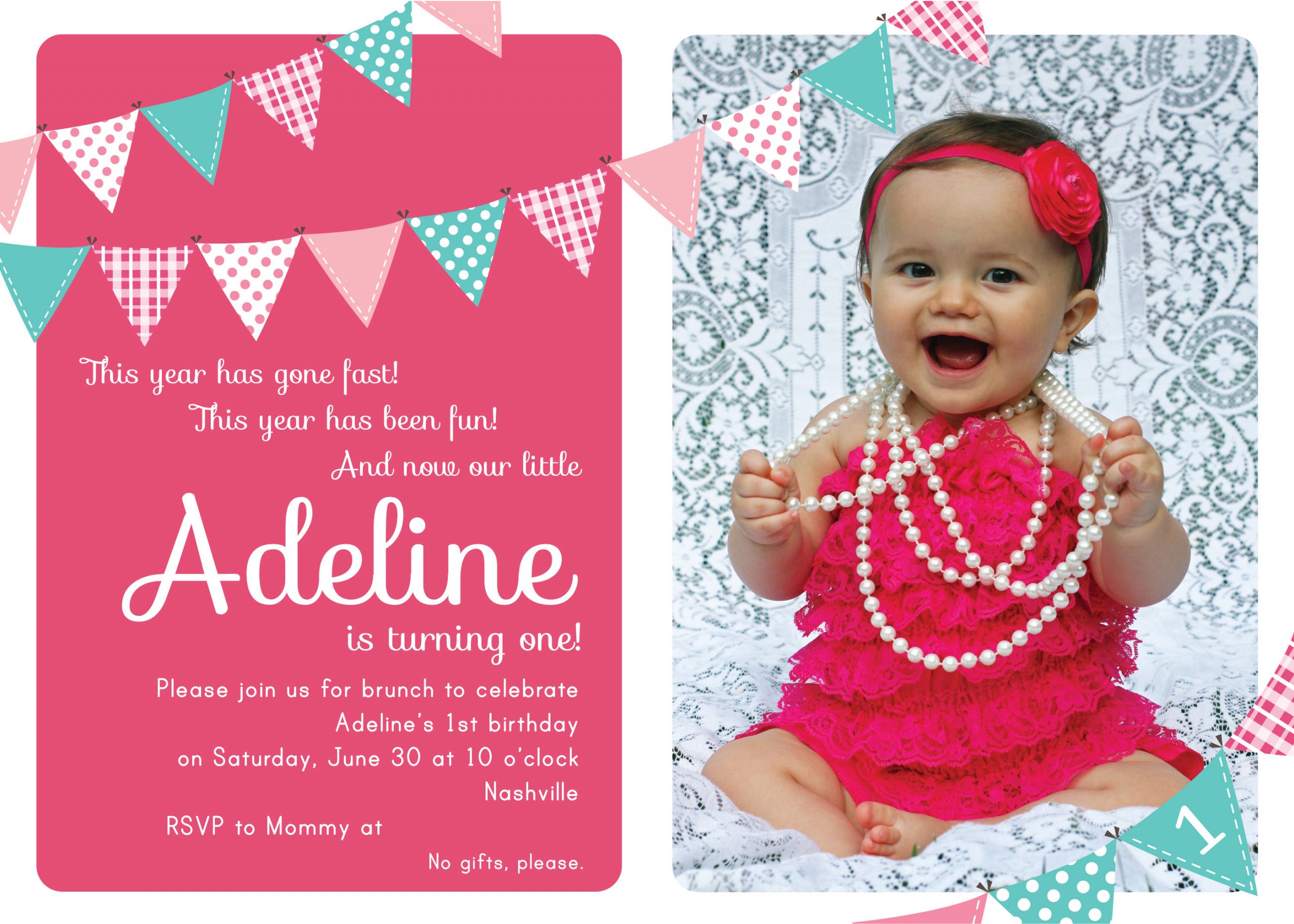 Birthday Party Invitation Wording
 First Birthday Party Invitation Ideas – Bagvania FREE