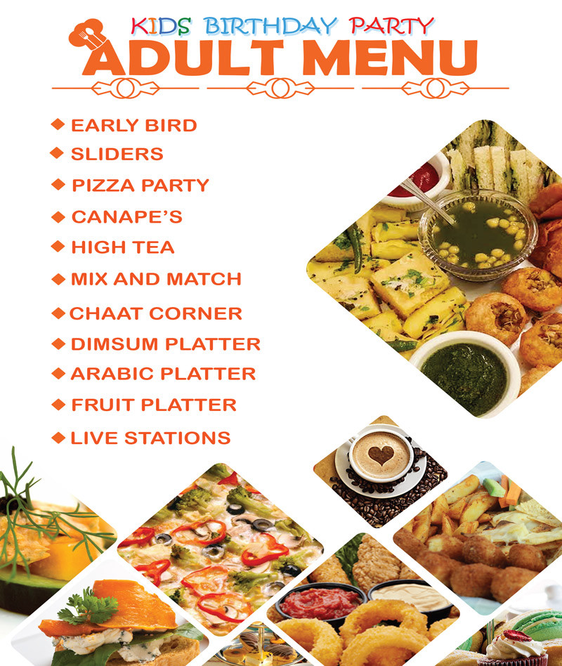 Birthday Party Menu For Adults
 Kids Birthday Party Adult Menu